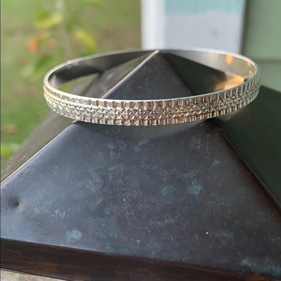 Vintage Sterling Silver Safran Bangle Bracelet - Picture 14 of 15